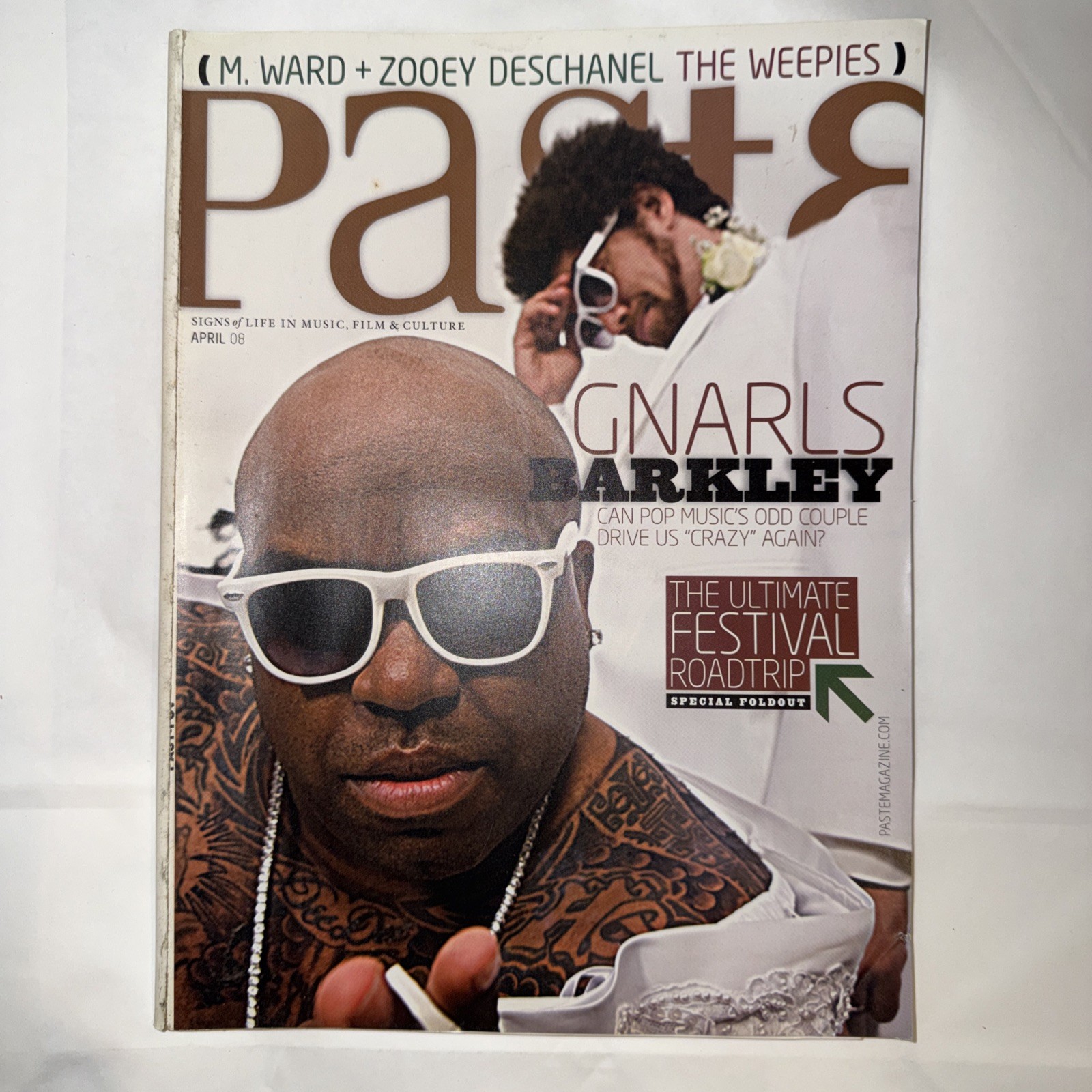 GNARLS BARKLEY April 2008 PASTE Magazine ZOOEY DESCHANEL -CD w/20 songs included