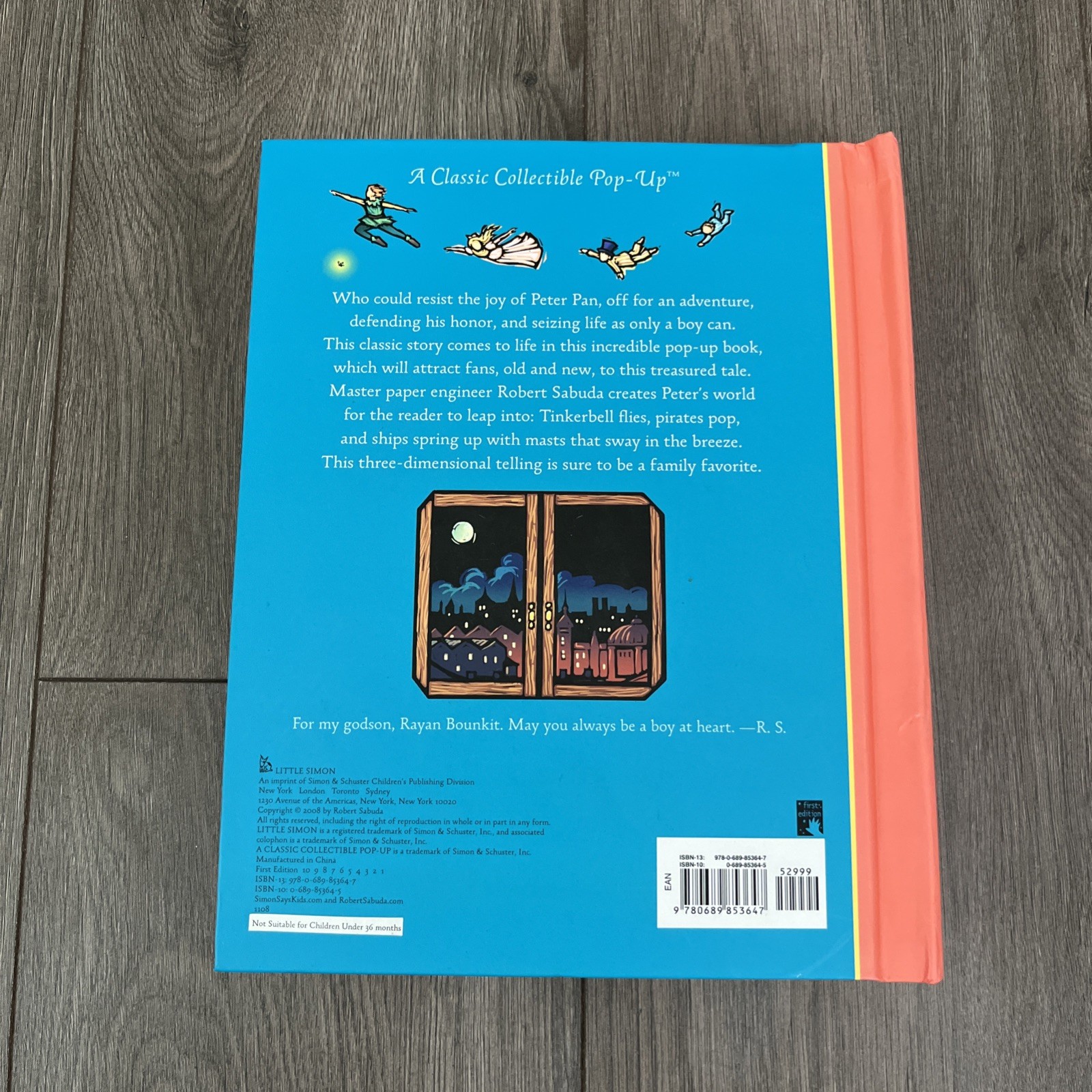 Peter Pan Pop-Up Book – Robert Sabuda 2008 1st Edition