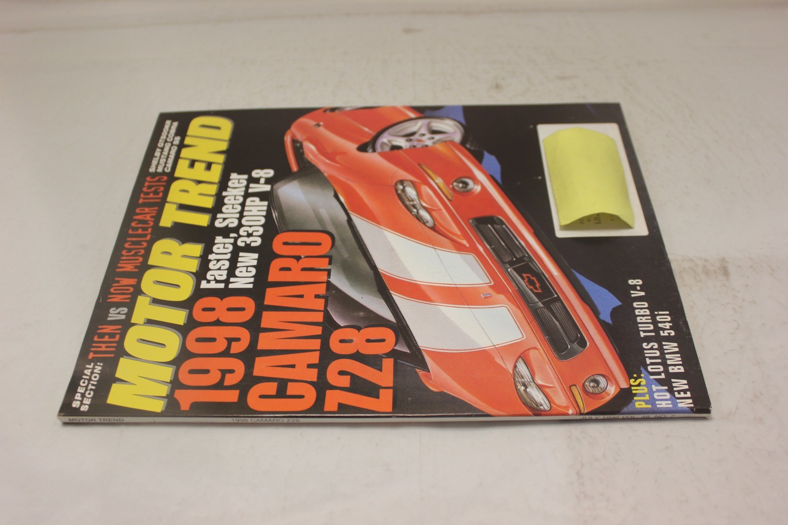 MOTOR TREND: 1998 CAMARO Z28 JULY 1996 VOL.48 #7 (OAK9248-1 [BOX U] #2292)