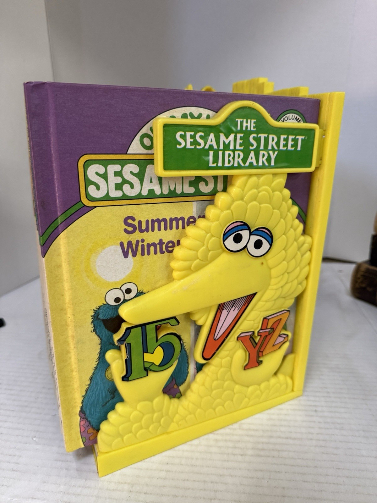 Complete Set THE SESAME STREET TREASURY LIBRARY 1-15 1989 ABCs 123s With Stand