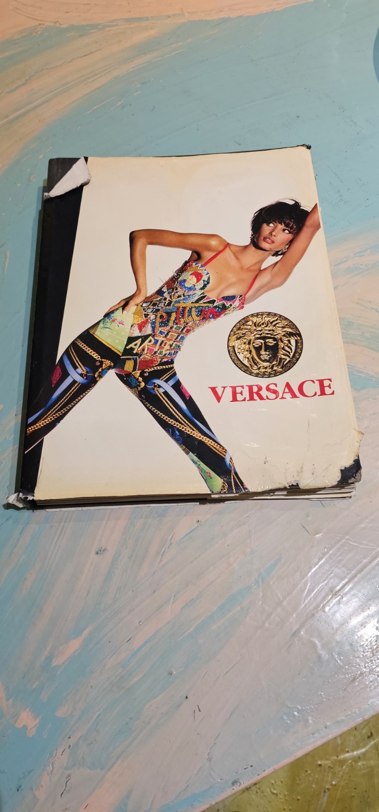 Vintage Versace Signatures Book 1992-93 Beautiful Pictures Used Fair