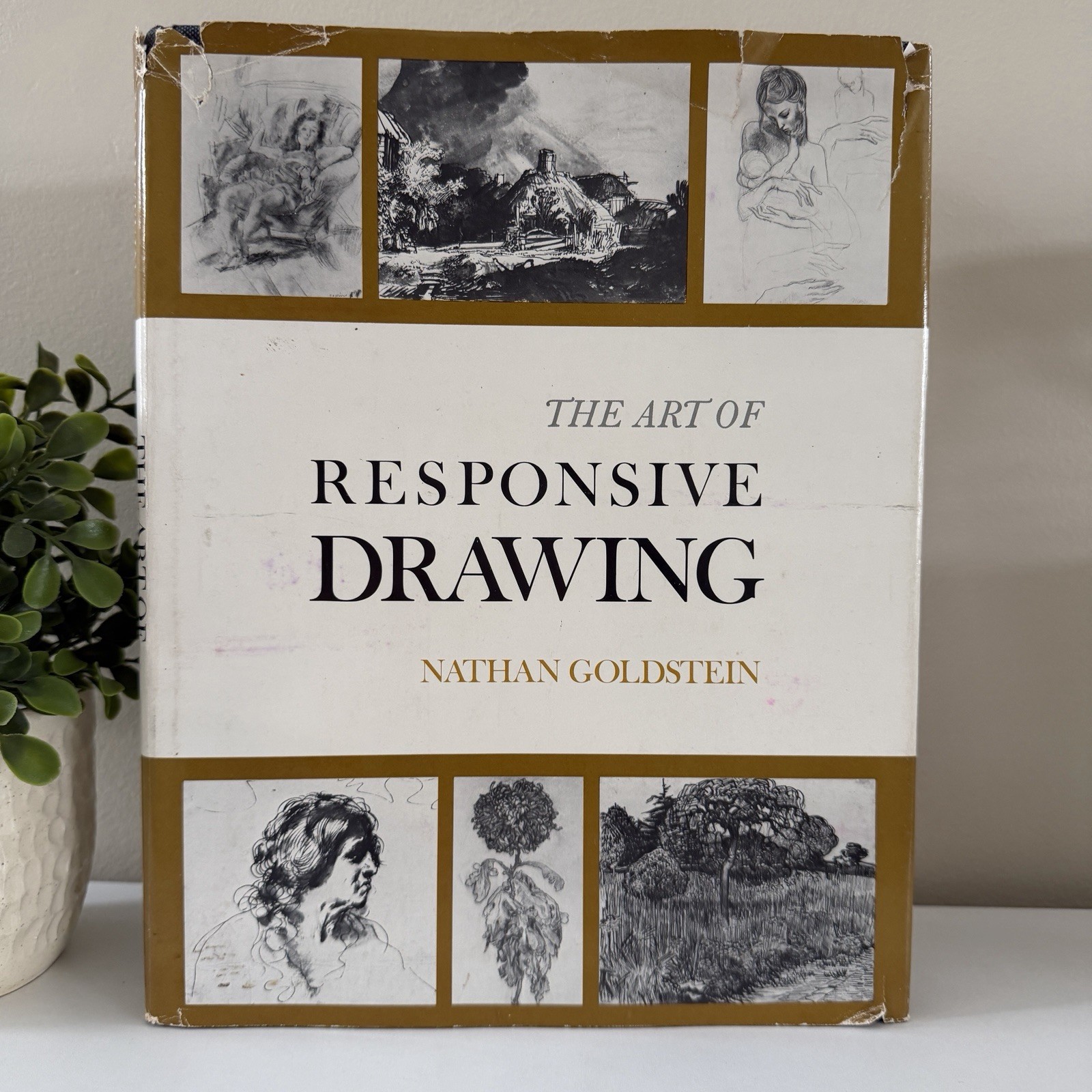 The Art of Responsive Drawing Nathan Goldstein Hardcover Dust Jacket 1973 1st Ed
