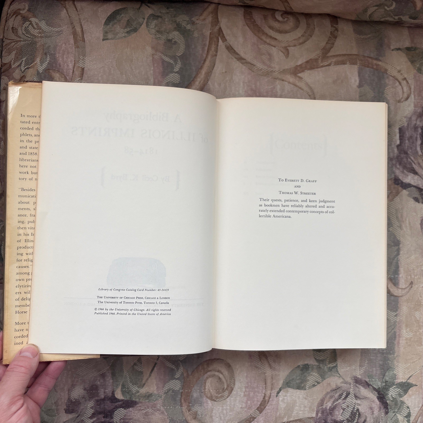 A Bibliography Of Illinois Imprints 1814-1858 Cecil K. Byrd