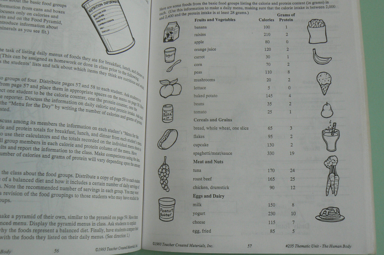 Teacher Created Materials : Thematic Unit HUMAN BODY, gr.5 6 7 8 TCM 235 interme