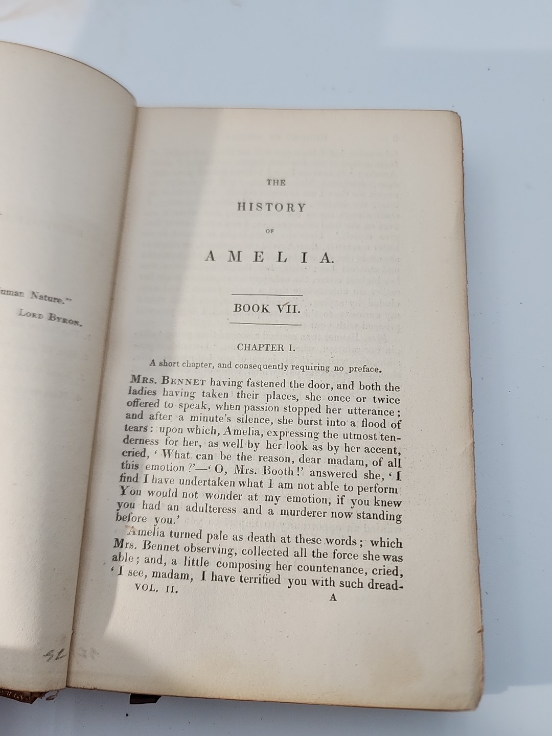 Antique 1832 2-Vols „HISTORY OF AMELIA“ Henry Fielding -Cruikshank illustrations
