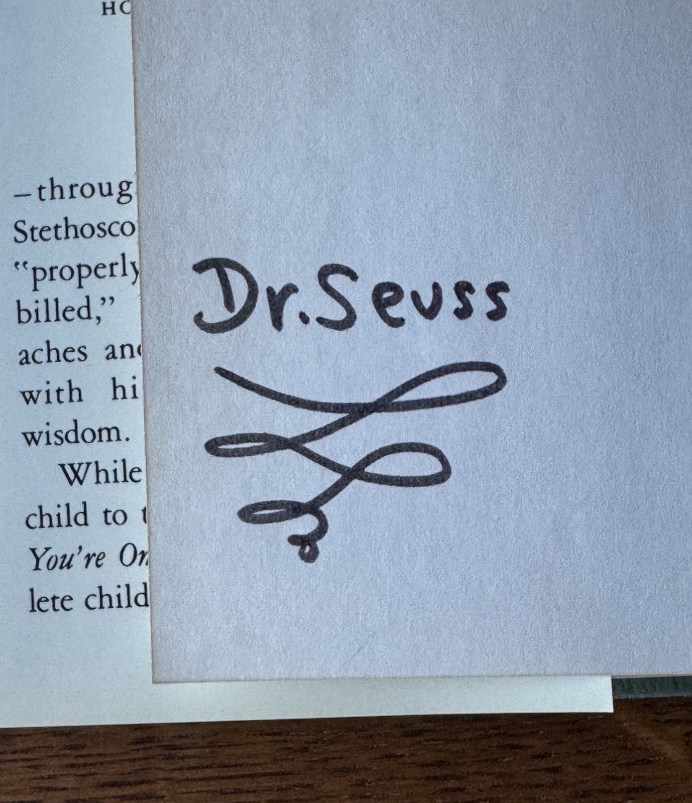 DR SUESS SIGNED – 1986 – YOU’RE ONLY OLD ONCE! – 1ST EDITION – 1ST PRINTING