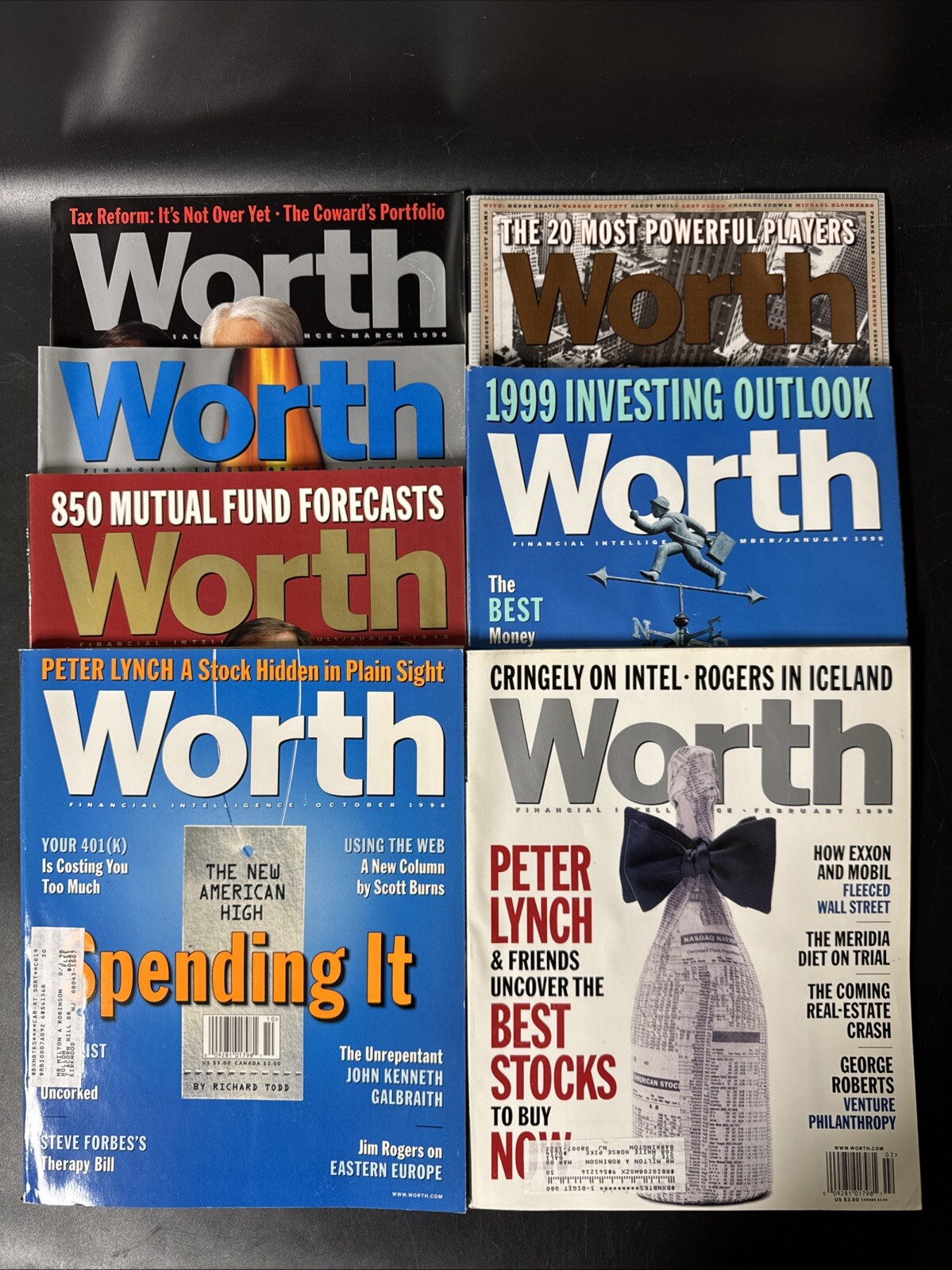 Worth magazines Lot Of 7 (1998-1999)