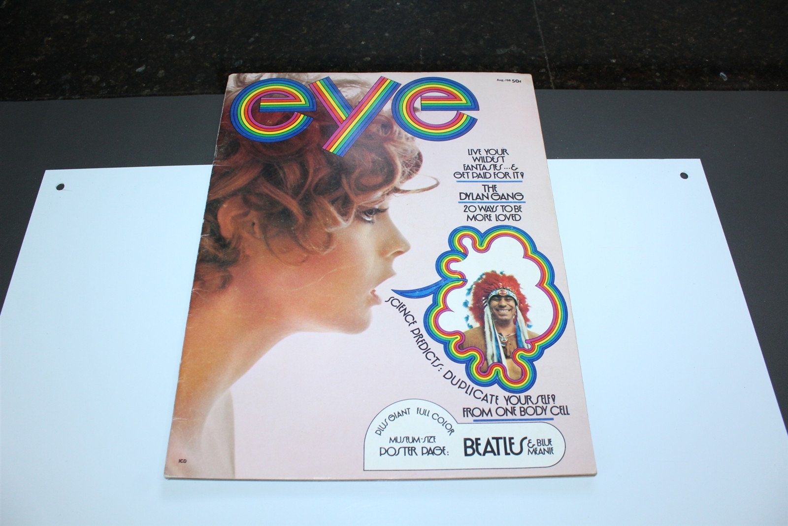 Vintage Eye Magazine 1968 volume 1 #6, 102 Pages Includes Beatles Poster