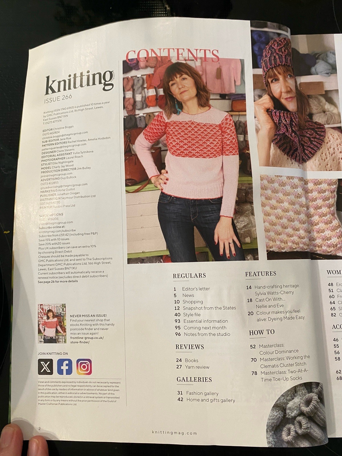 Knitting Magazine UK January 2024 Issue 266 Illustrated Full Patterns