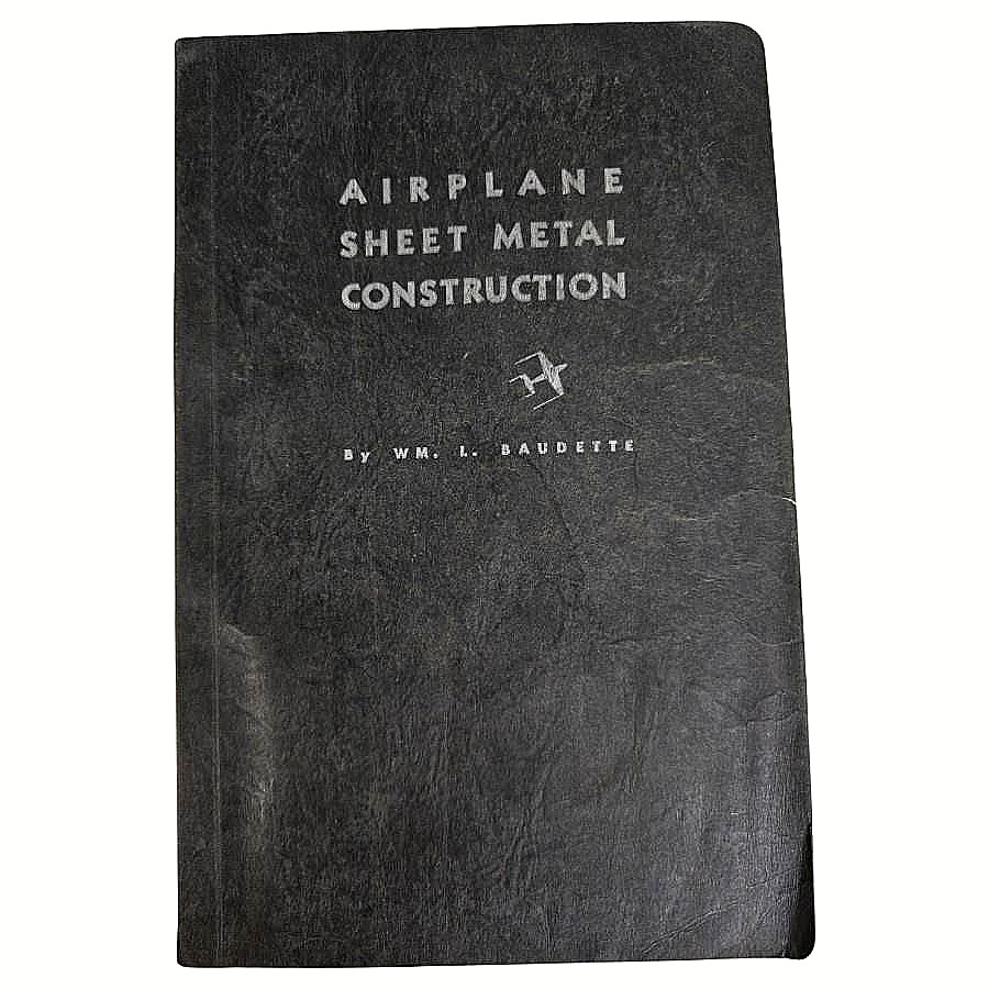 Airplane Sheet Metal Construction Baudette Schultz 1941 Hardcover Book Vtg