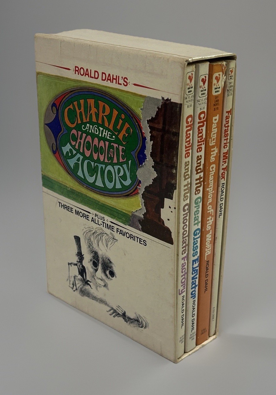 Roald Dahl 4 Illustrated PB Box Set 1st Skylark Charlie Factory +3 Slipcase