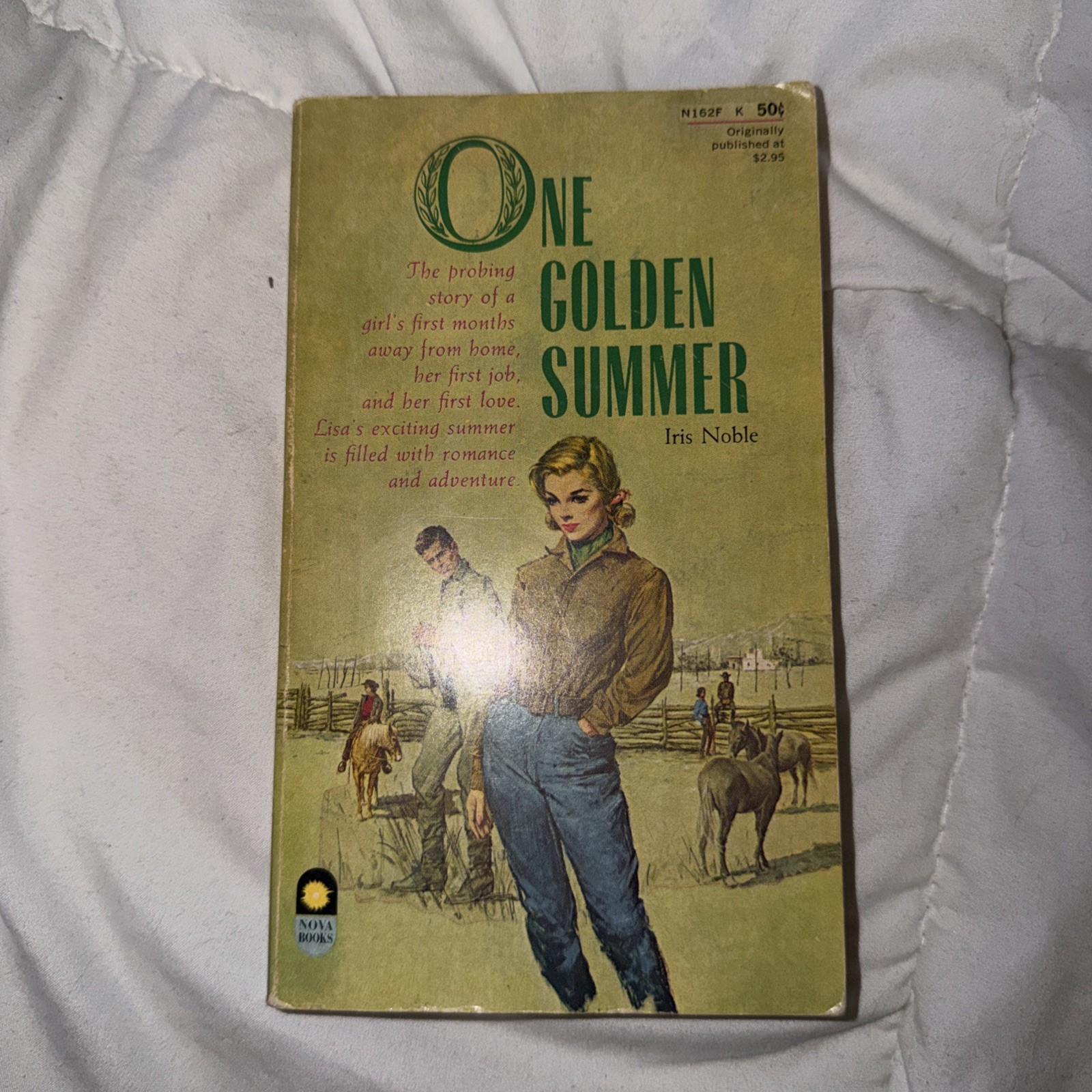 One Golden Summer by Iris Noble Vintage Paperback Book Nova 1966 2nd Print