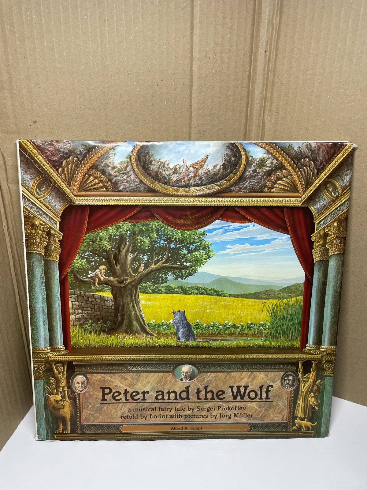 Peter and the Wolf Prokofiev Loriot Jorg Muller 1986 Knopf HC DJ West Germany