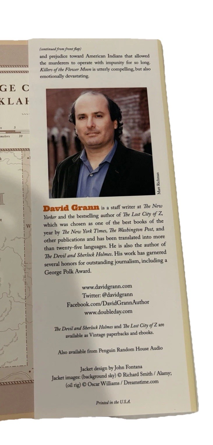 Killers of the Flower Moon David Grann 2017 First Edition First Printing HC DJ