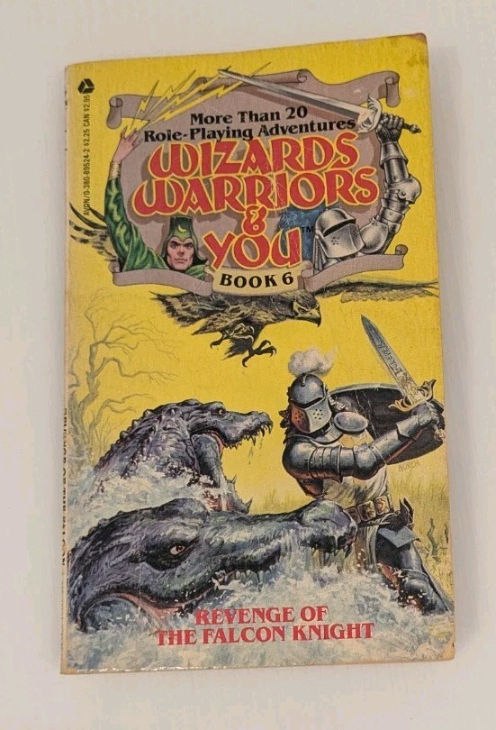 WIZARDS WARRIORS & YOU BOOK 6 REVENGE OF THE FALCON KNIGHT 1985 CYOA RPG Role