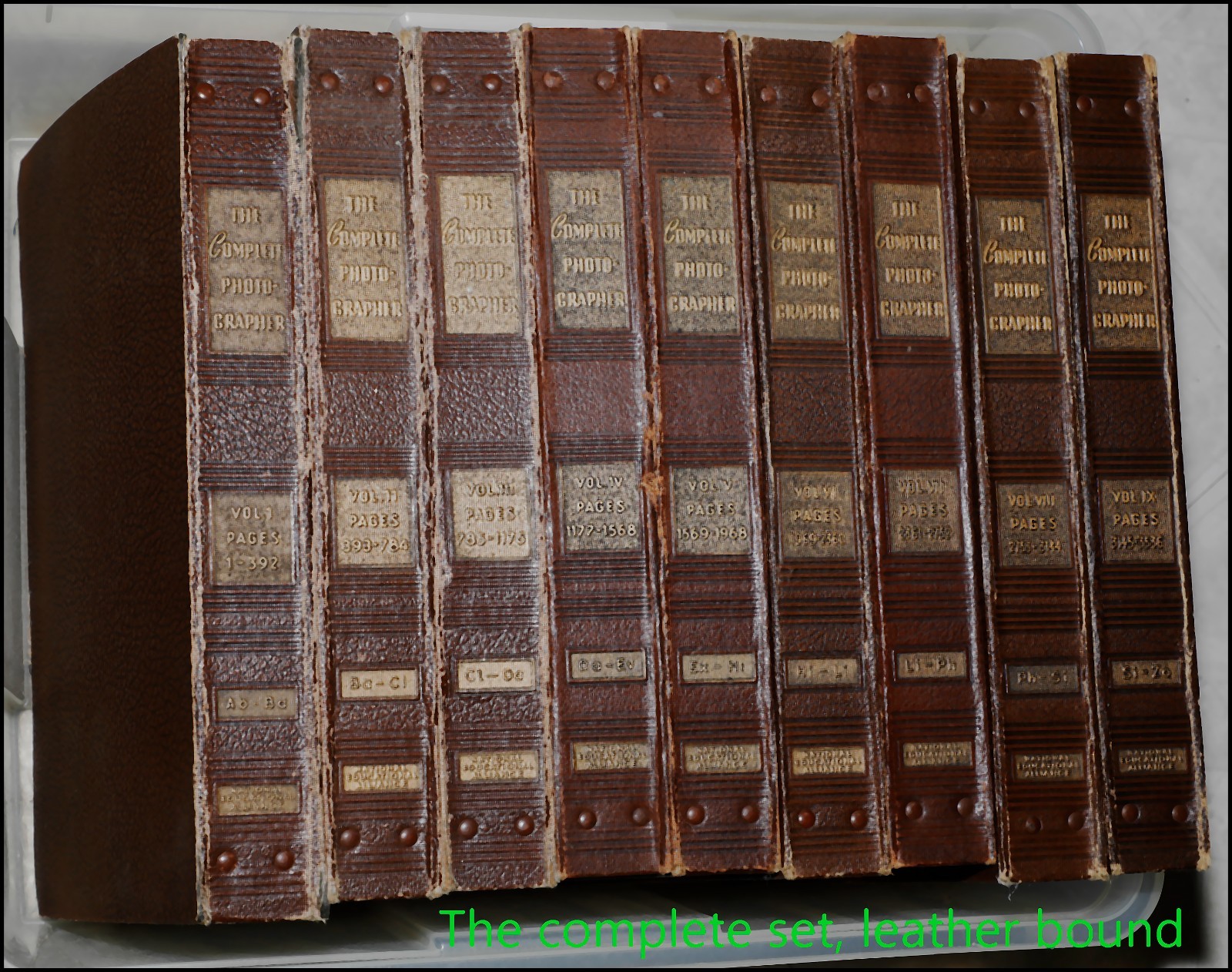 Leather-bound full collection: The Complete Photographer. Issues 1 through 54.