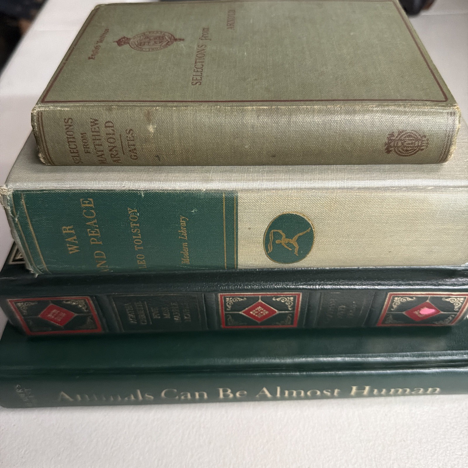 Lot of GREEN / Shades of Green Old Vintage Antique Rare Hardcover Random Books