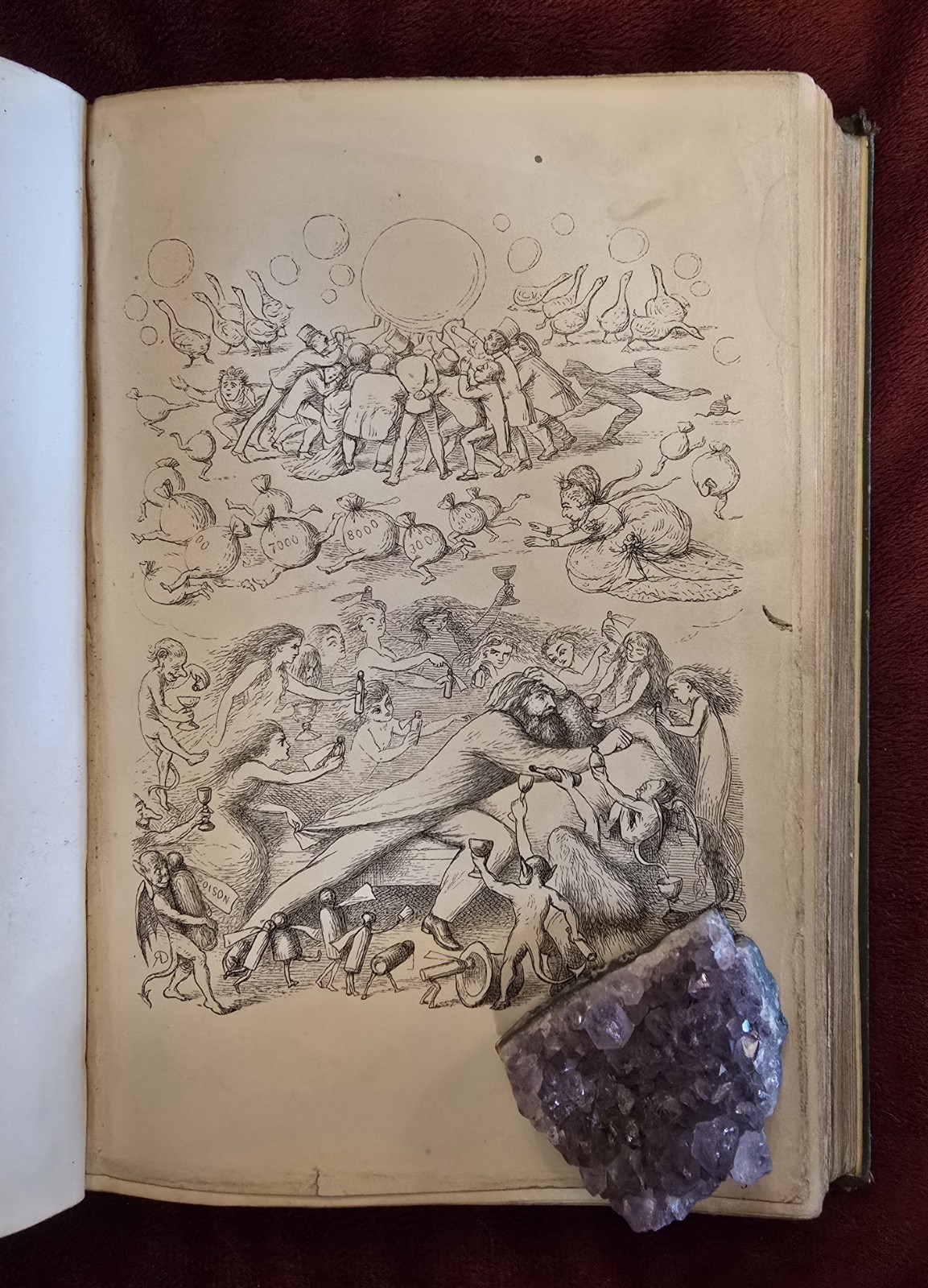 Antique Book PICCADILLY By Laurence Oliphant Illustrated By Doyle 1870 Blackwood