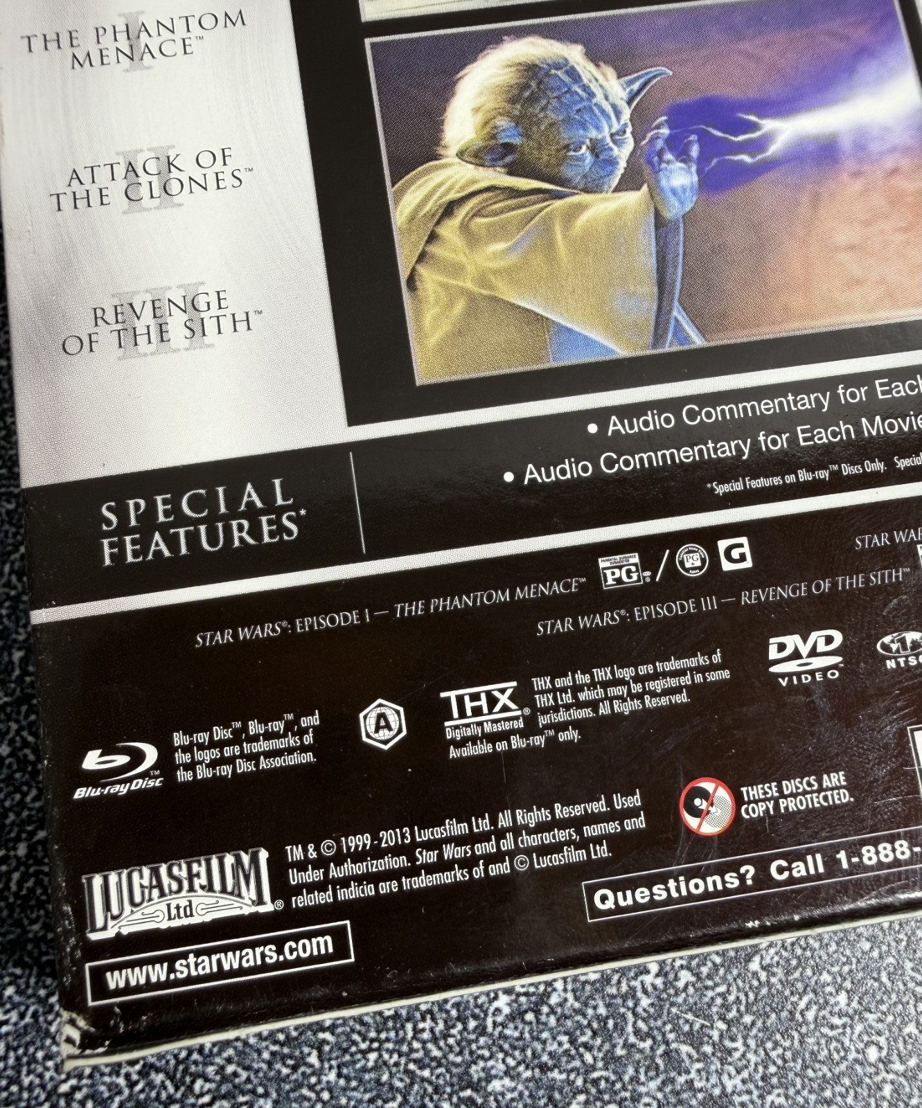 Star Wars Trilogy Episodes I, II, and III (Blu-ray + DVD)