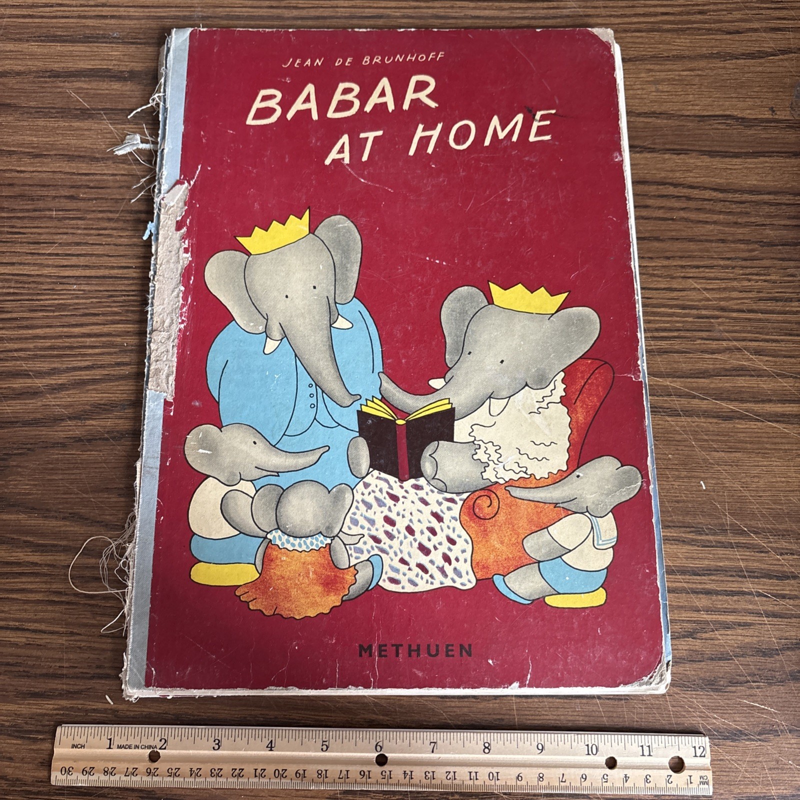 BABAR AT HOME By Jean De Brunhoff – 1946 4th English Edition Methuen