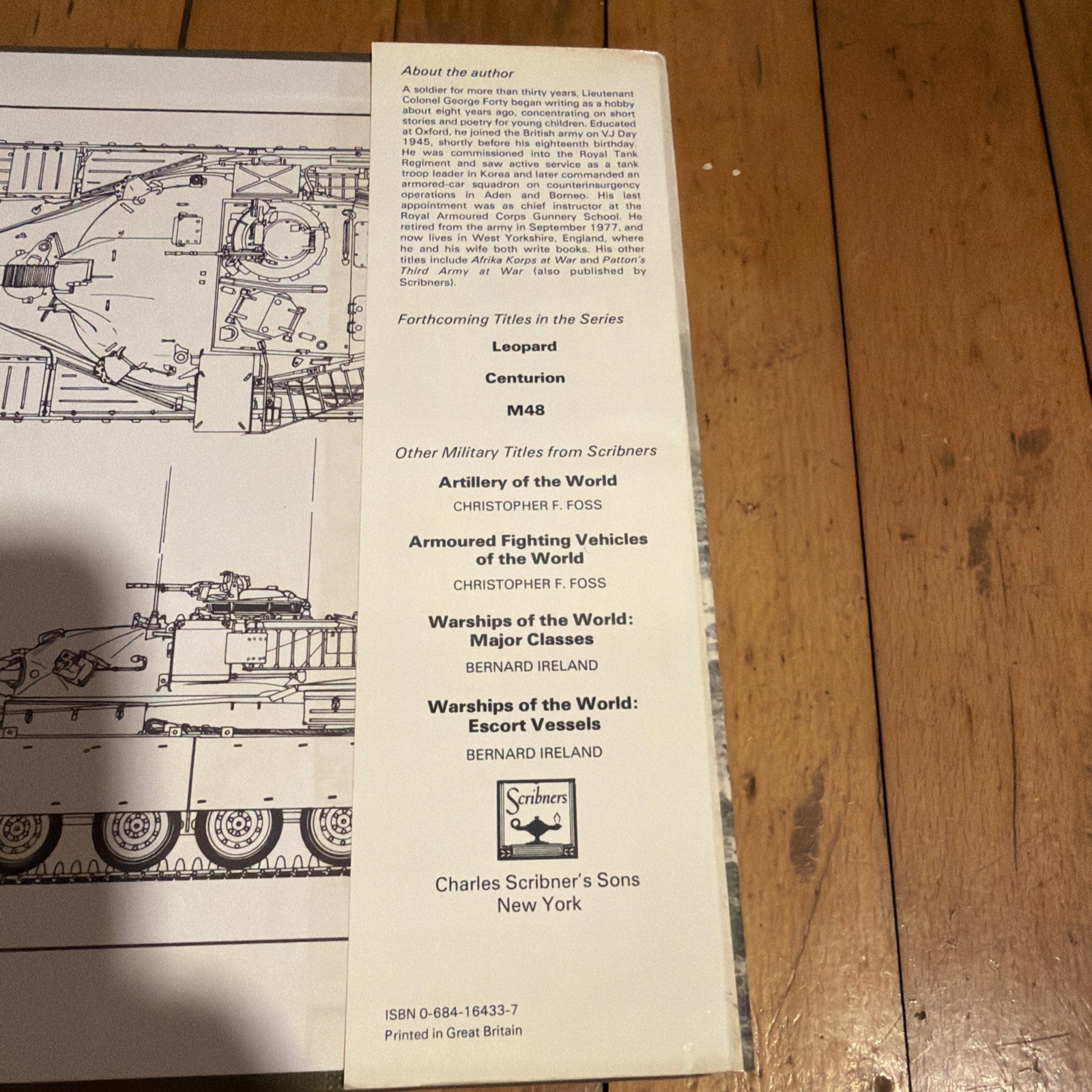 Modern Combat Vehicles Chieftain George Forty 1980 Scribners 1st Edition HC DJ