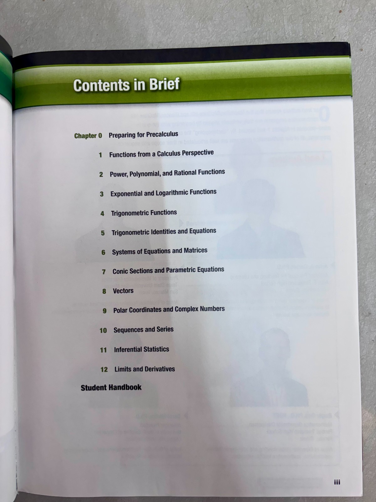 McGraw Hill Precalculus Textbook — Common Core Edition — Chapters: 0-12