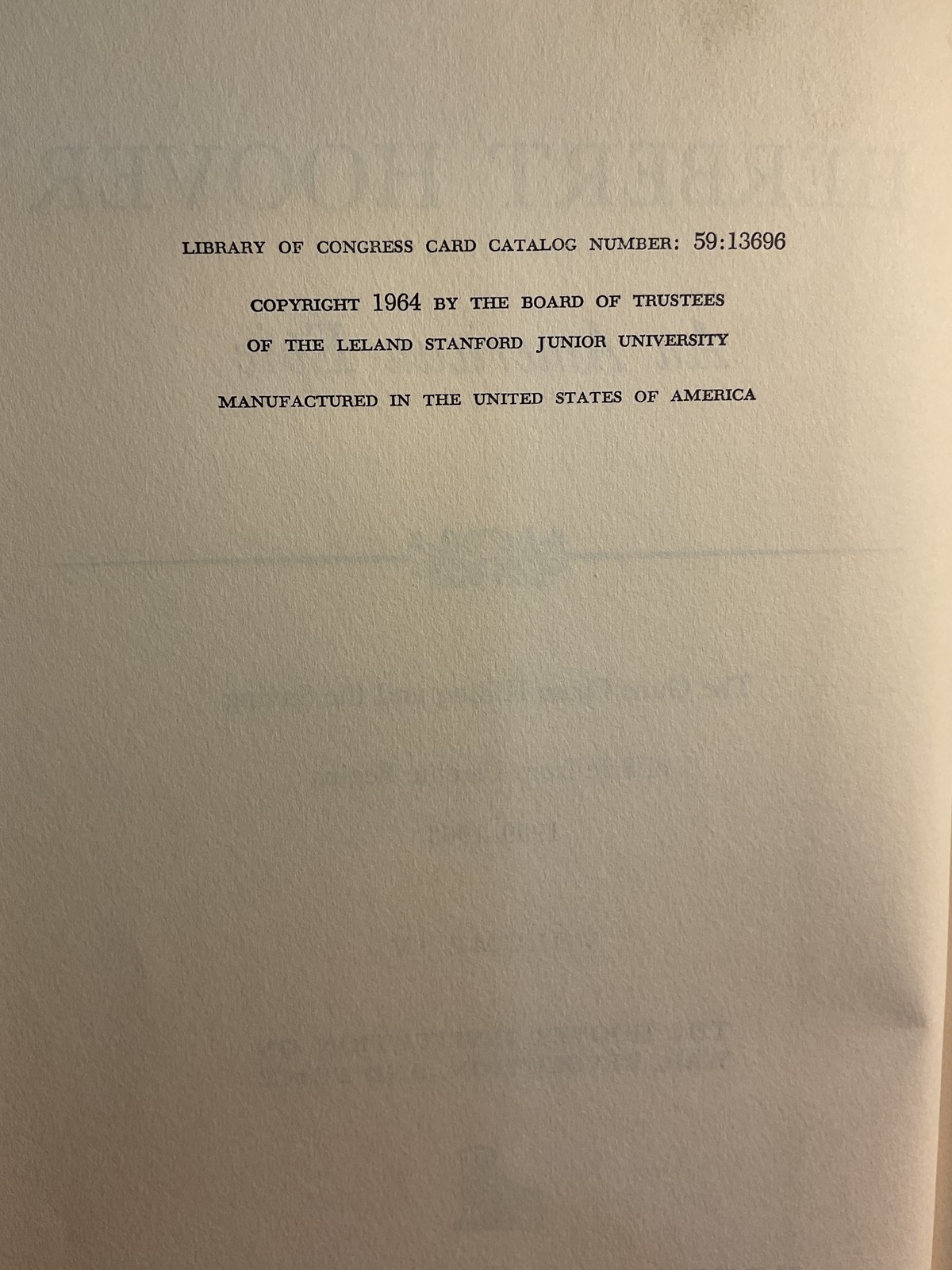 Herbert Hoover An American Epic Volume Four 1939-1963 Hardcover Dust Jacket 1964