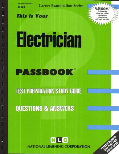 ELECTRICIAN(PASSBOOKS) (CAREER EXAMINATION SERIES: C-224) By Jack Rudman **NEW**