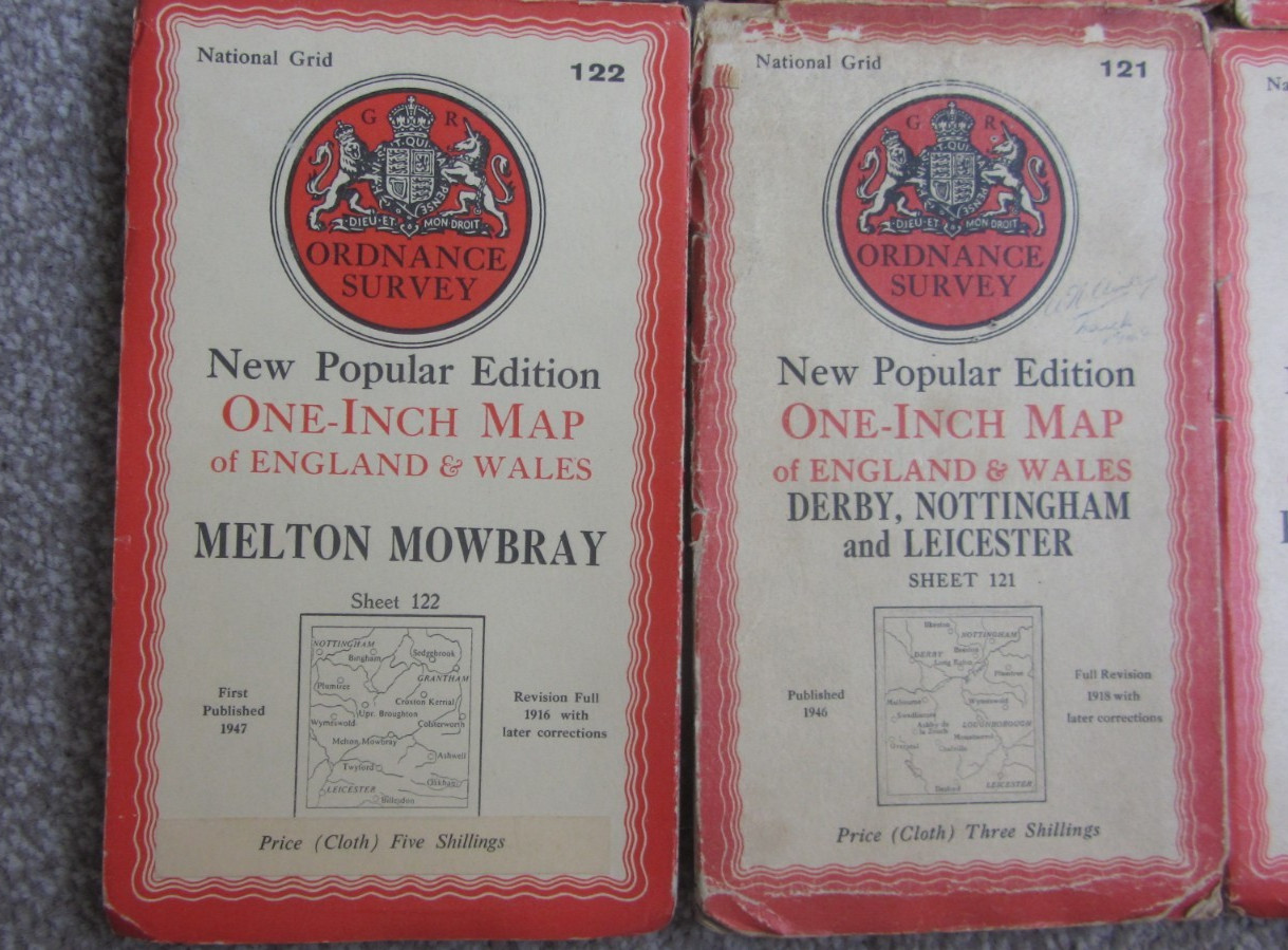10 OS 1 inch to Mile 1940s 50s 60s CLOTH Great Britain 7th Series Job Lot
