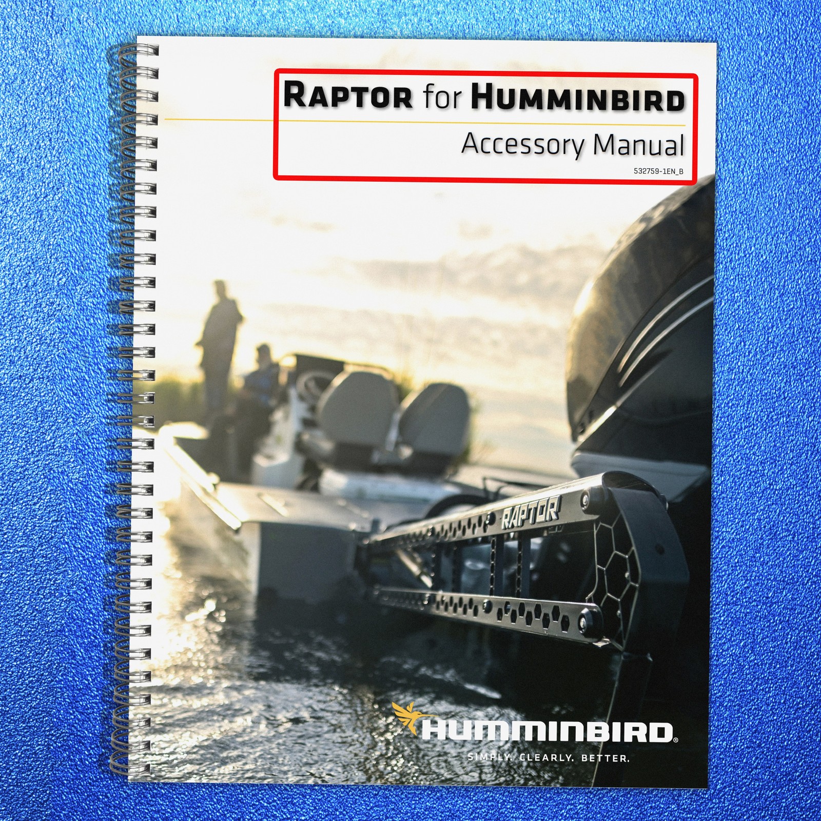 MINN KOTA Raptor for Humminbird SOLIX & HELIX ACCESSORY MANUAL BIND COVERING