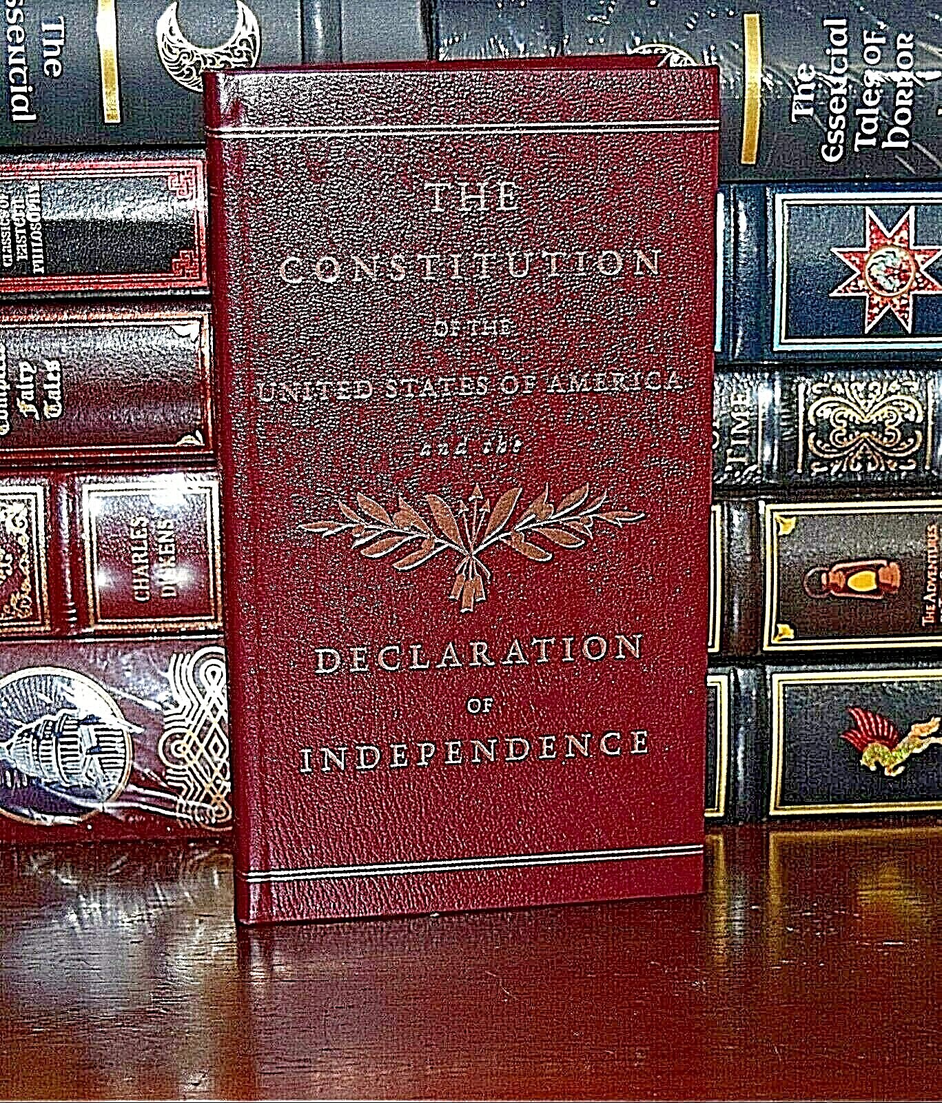 Constitution and the Declaration of Independence New Pocket Leather Bound Gift