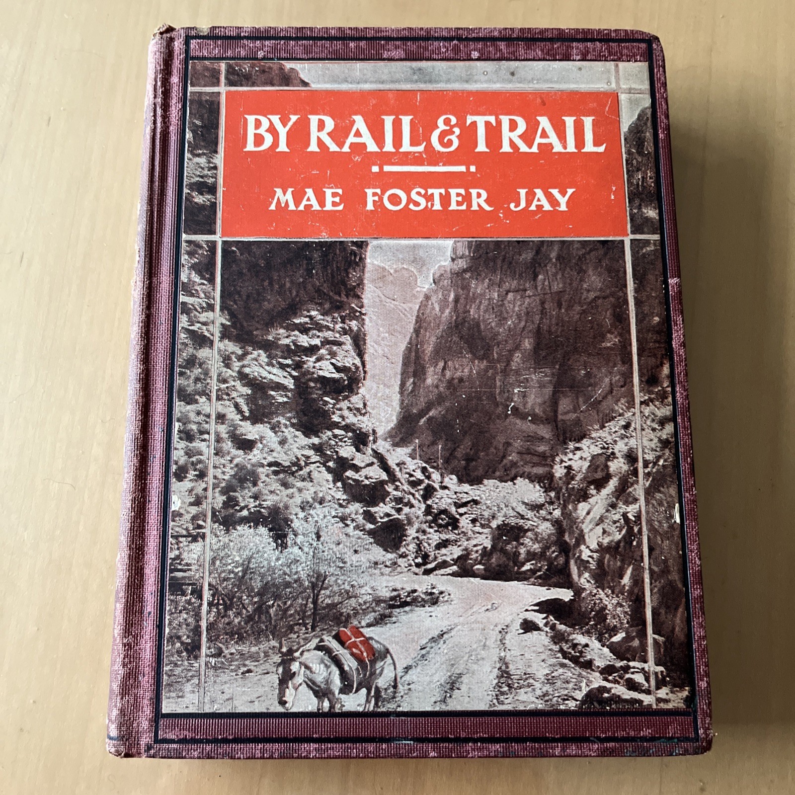 By Rail And Trail Mae Foster JAY 1st Edition 1928 Illustrated Hardcover