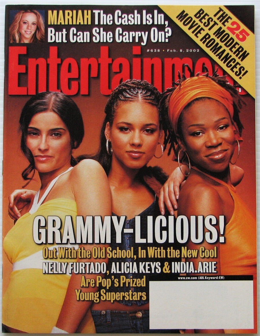 Entertainment Weekly 638 Feb 8 2002 Nelly Furtado Alicia Keys India.Arie