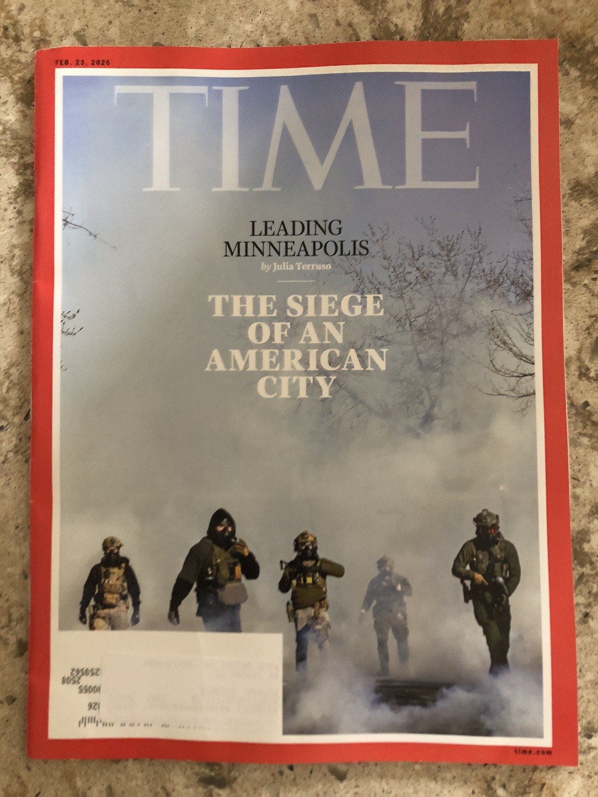 Time Magazine February 23 2026 Leading Minneapolis FREE SHIPPING USA New