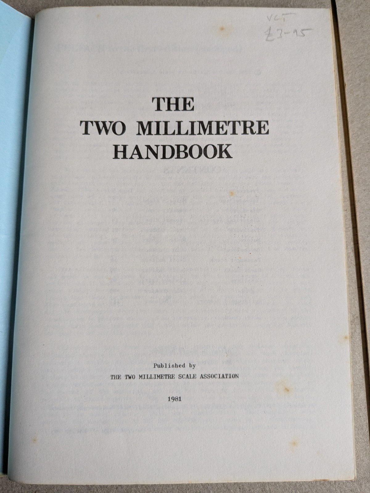 The 2MM Handbook, 2 millimetre scale association, 1981, Model Railway book