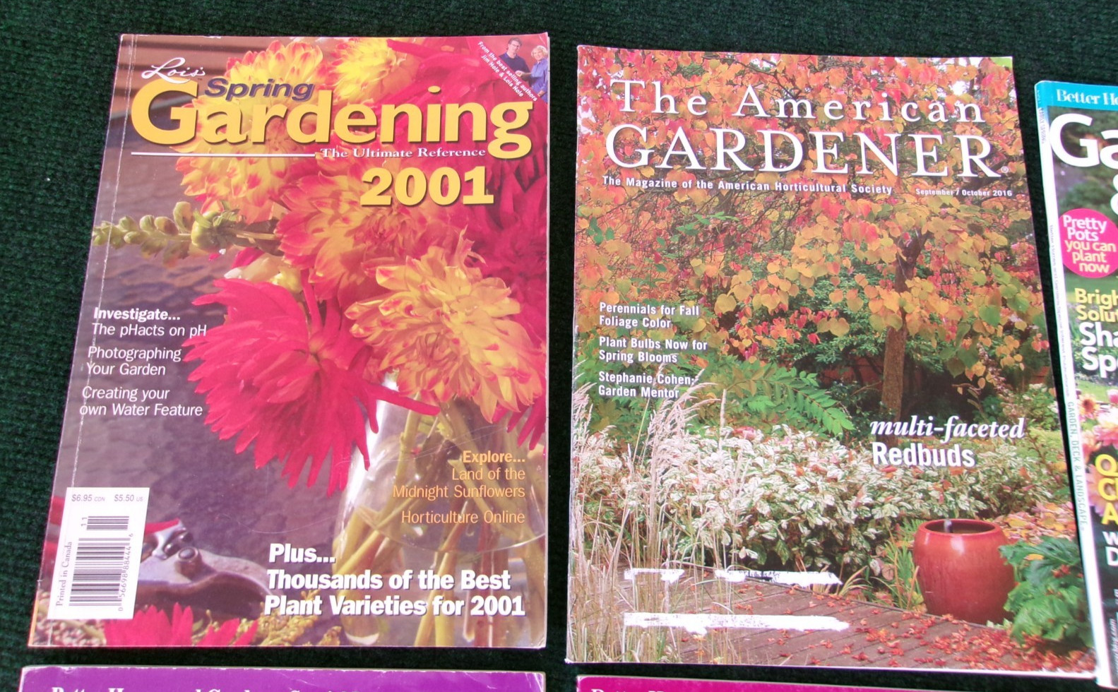 Assorted Lot of 6 Garden Landscape Flower Perennial Magazines Gardening