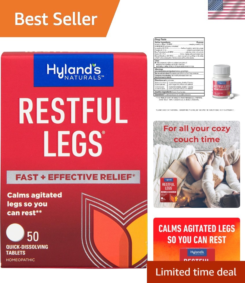 Hyland’s Restful Legs Tablets: Fast-Acting Relief for Itching & Crawling Legs