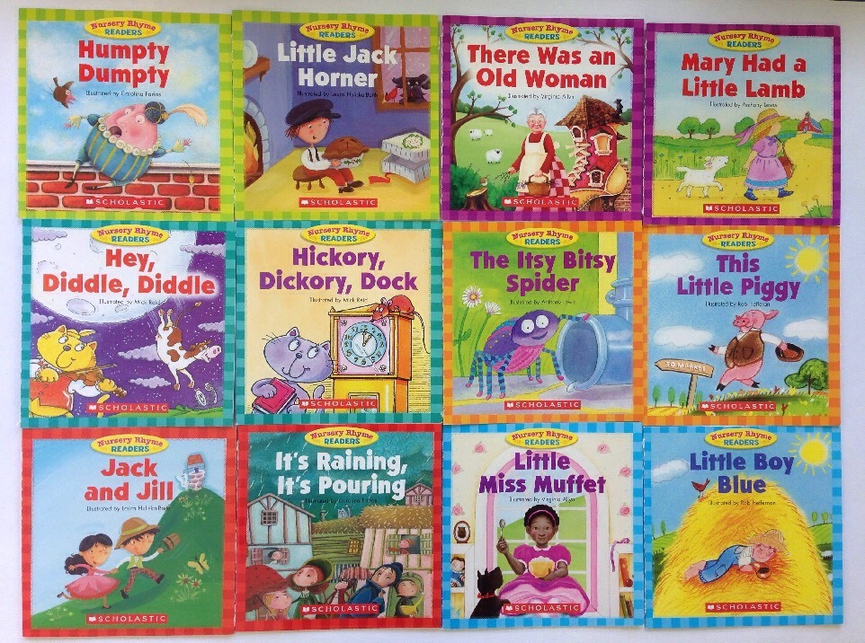 Nursery Rhyme Childrens Books Beginning Readers Lot 12