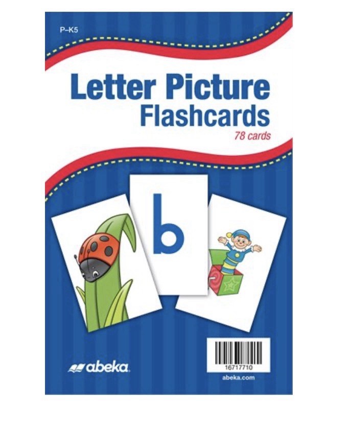 Abeka K4 – K5 Letter Picture Flashcards Homeschool Kindergarten