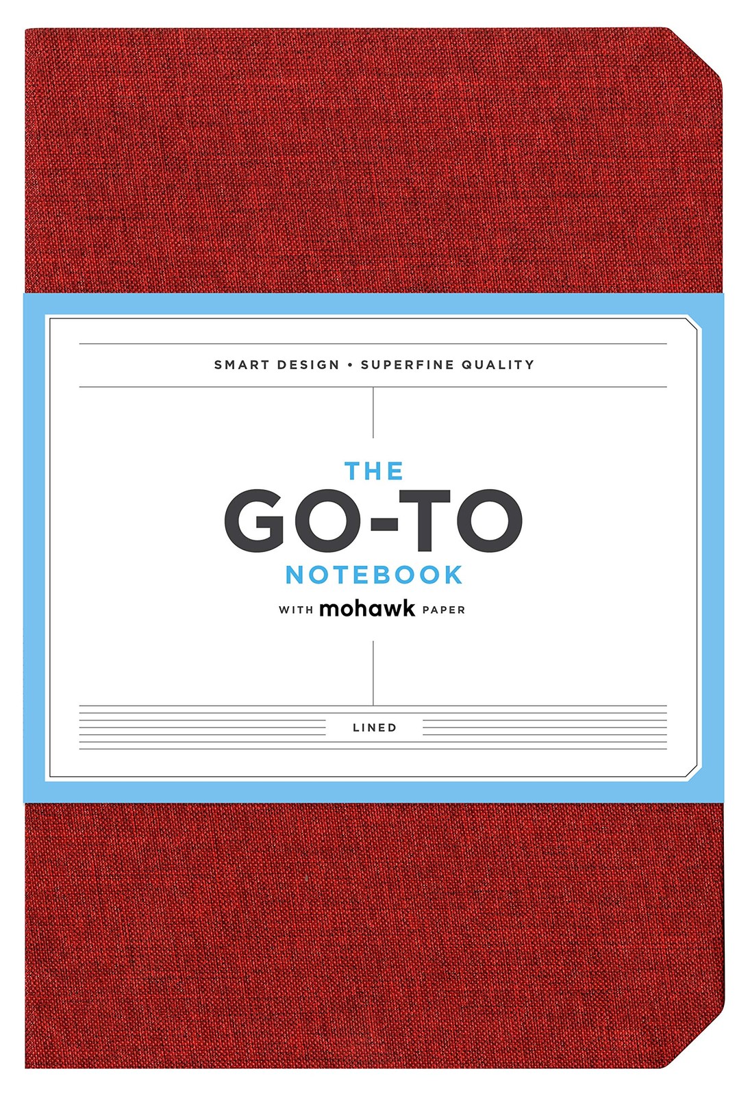 Go-to Notebook with Mohawk Paper, Brick Red Lined (Simple Page red