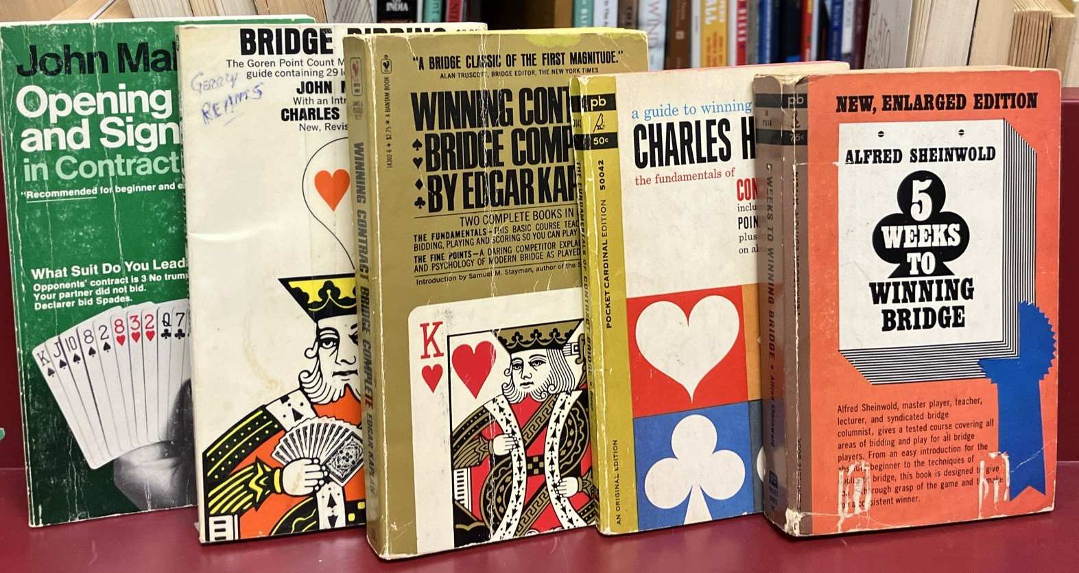 Vintage Bridge Contract (Lot of 5 PBs) 1960’s 1970’s Goren Mallon Bidding Leads