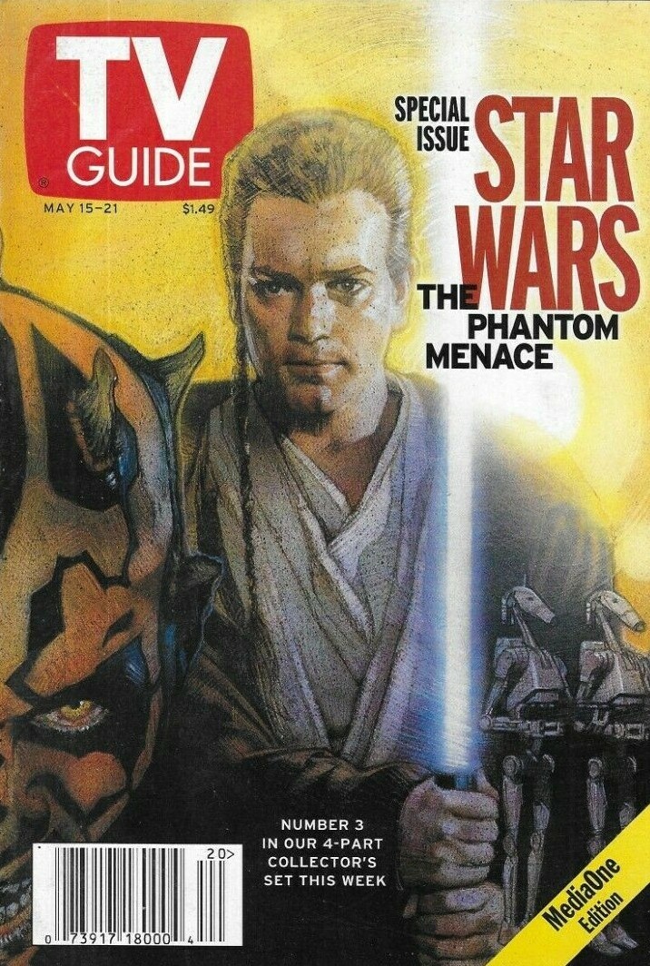 TV Guide Magazine Star Wars The Phantom Menace Ewan McGregor Ben Kenobi Cover .