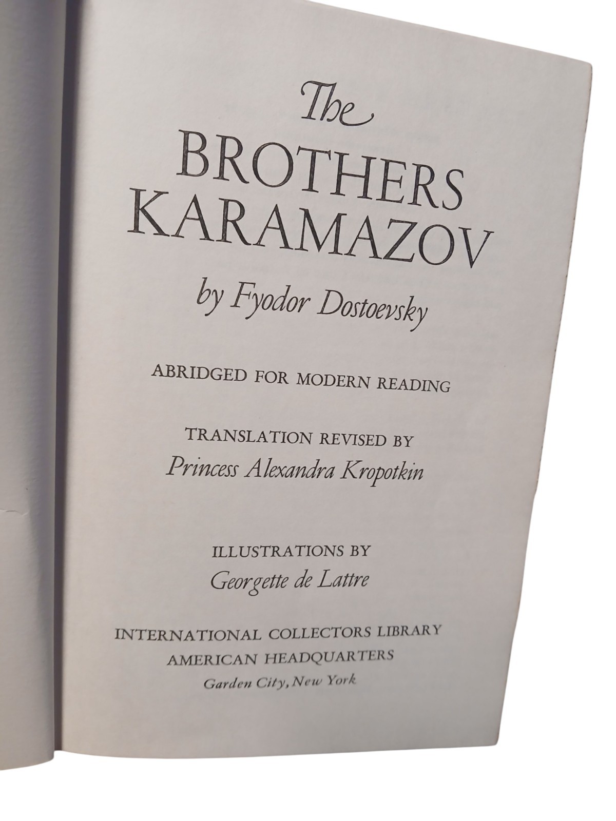 The Brothers Karamazov Fyodor Dostoevsky Abridged Illustrated Hardcover 1949