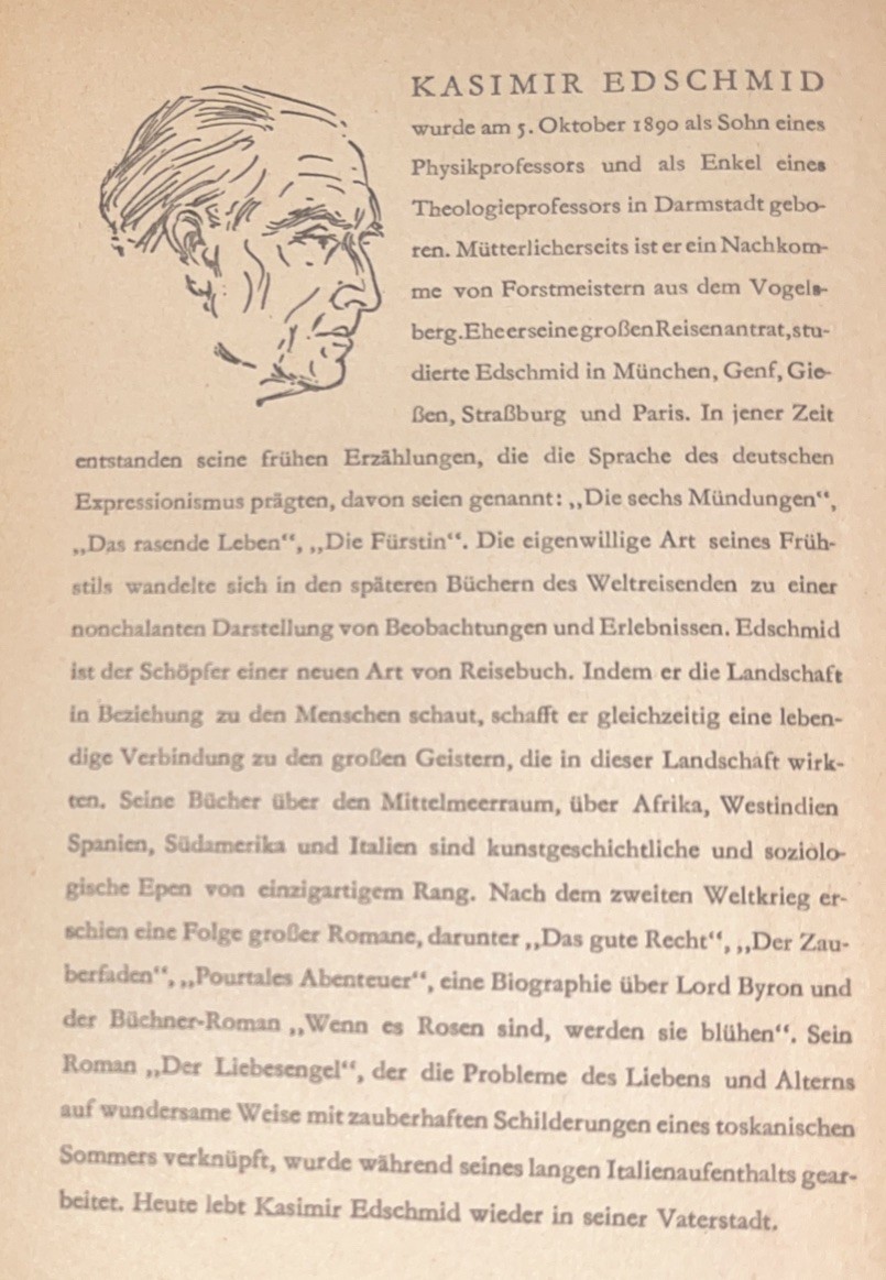 VTG German Book “Der Liebesengel” by Kashmir Edschmid Translate “The Love Angel”