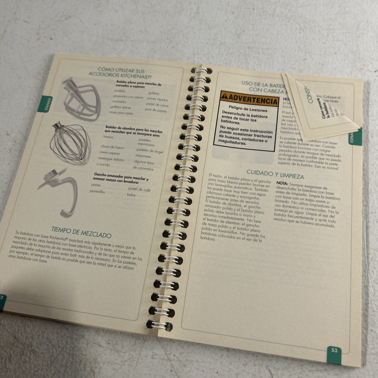 KitchenAid Stand Mixer Instructions And Recipes Book, Owner’s Manual, User Guide