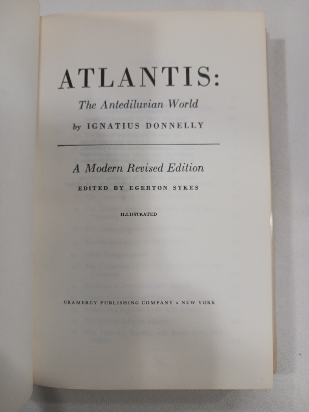 Atlantis Antediluvian World 1949 Ignatius Donnelly Egerton Sykes HC DJ Occultism