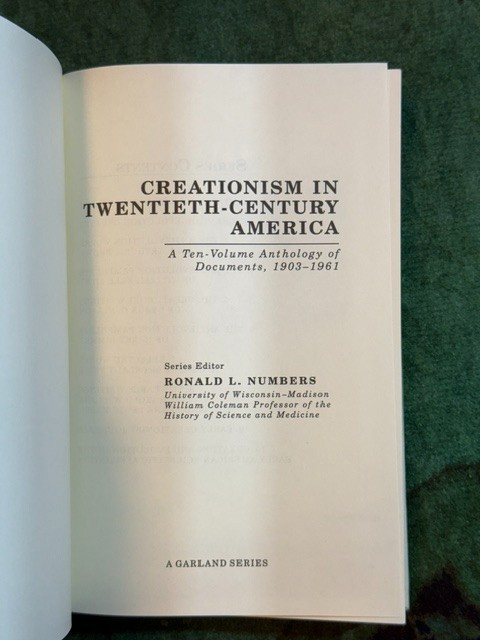 CREATION AND EVOLUTION IN THE EARLY AMERICAN SCIENTIFIC AFFILIATION Ed: Kalthoff