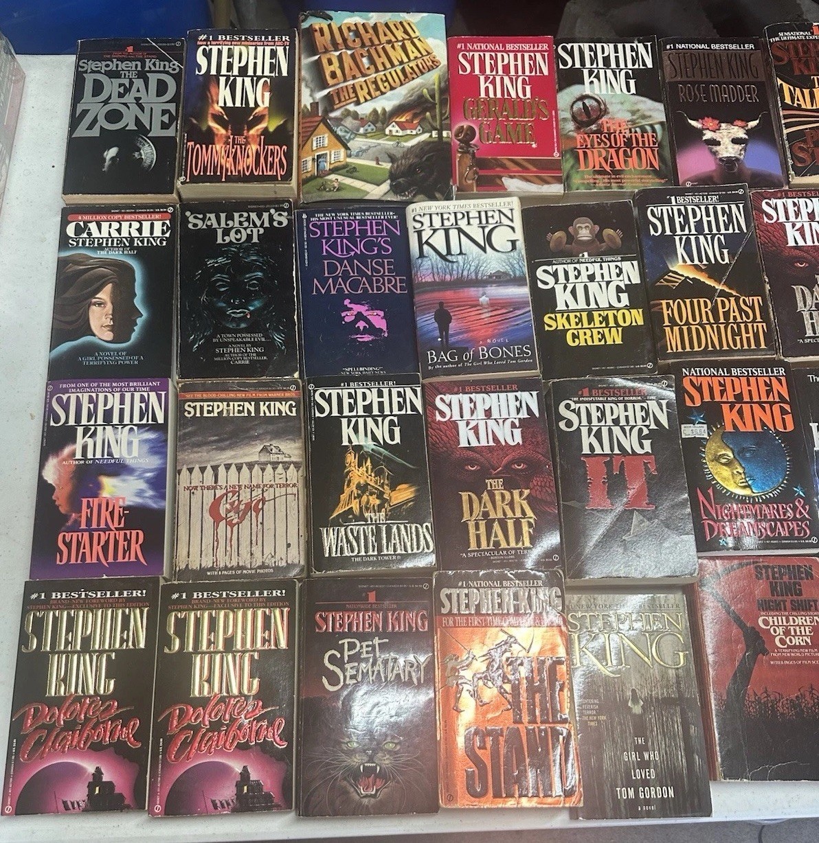 Massive Horror Paperback Book Lot – Stephen King Collection, Richard Bachman 35+