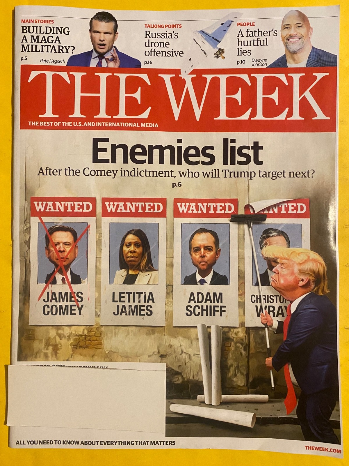 DONALD TRUMP week THE ROCK Pete hegseth JOHN CANDY Keira Knightley TONY BLAIR