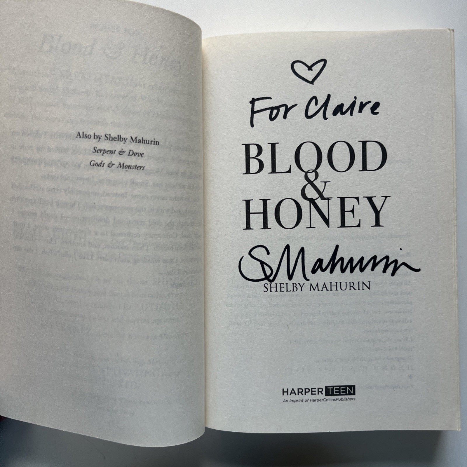 Complete Serpent & Dove Blood & Honey Gods Shelby Mahurin Fairyloot SIGNED